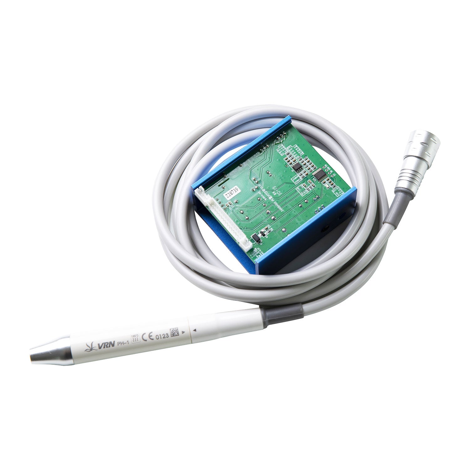 Raspador ultrassônico integrado para unidade odontológica, com peça de mão piezo removível de LED