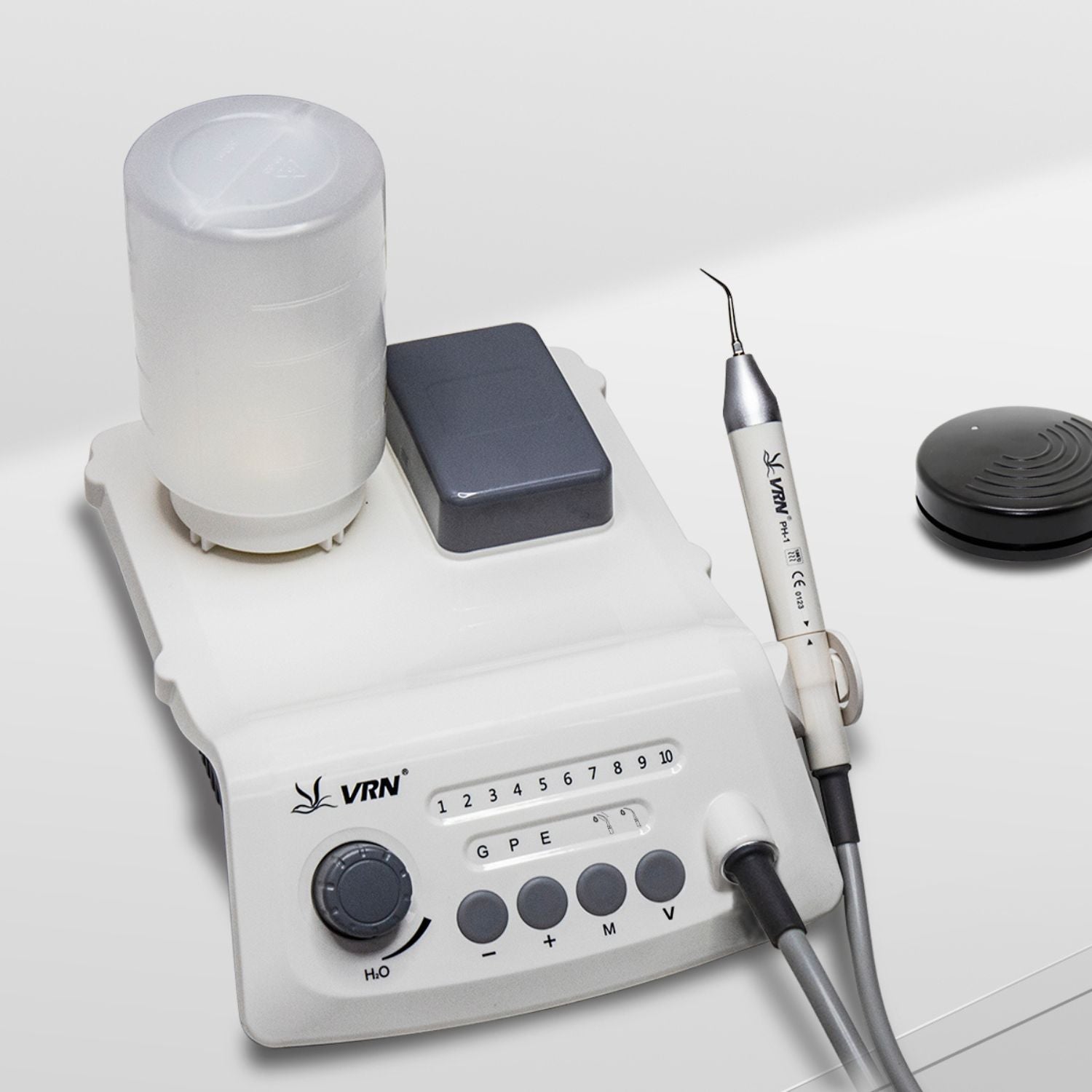 Raspador ultrassônico VRN® com sistema de abastecimento de água, peça de mão removível de LED, escamação, Perio, irrigação Endo