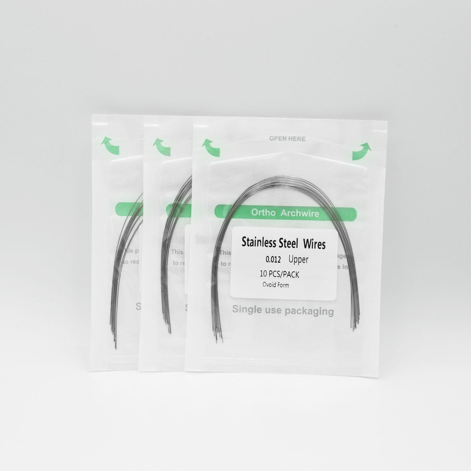 isdent من الفولاذ المقاوم للصدأ archwire ، شكل بيضاوي الحجم الكامل ، أقواس سلكية سميكة و pokey ، 10pcs/عبوة
