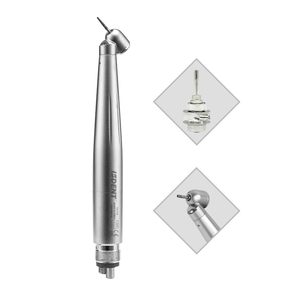 ISDENT 45 Degree Dental High Speed Handpiece With LED Light, 2/4 Hole Surgical Airotor Handpiece