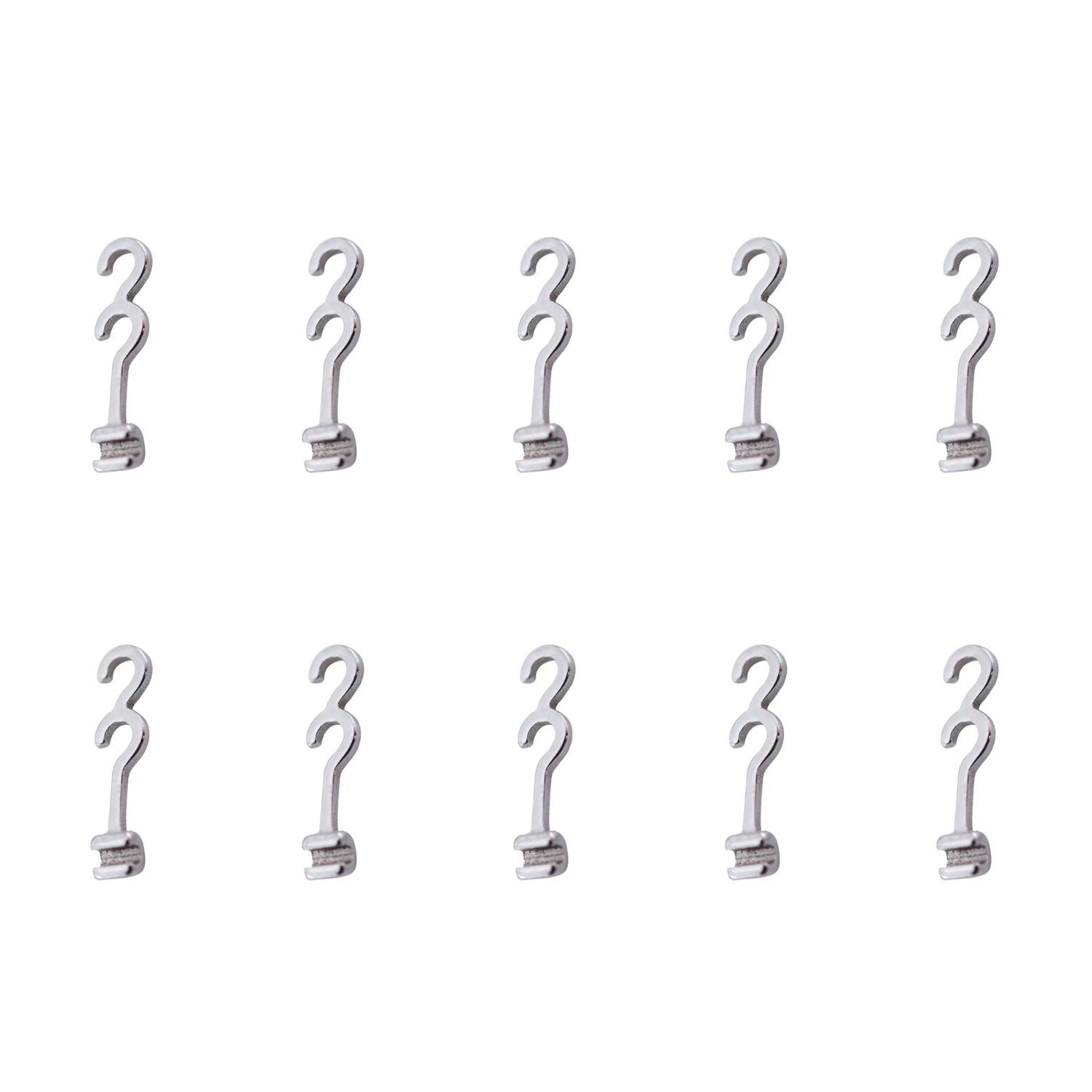 ISTAR Dental Orthodontic Crimpable Hook, Sprial Crimpable Hook, Double Right, 10Pcs/Bag