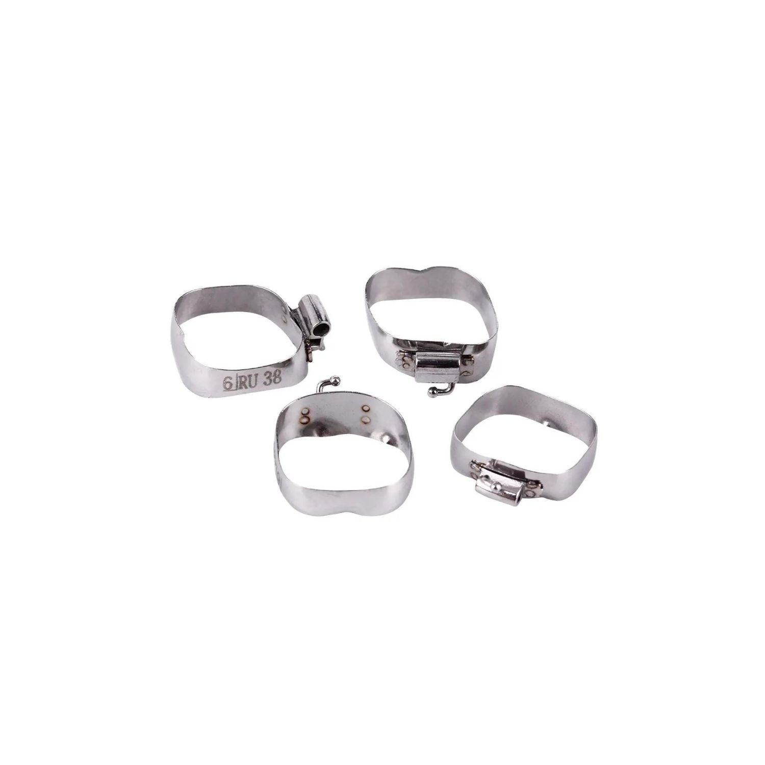 ISTAR Dental Orthodontic Molar Band, Roth Band, Frist Molar, With Buccal Tube, 4pcs/Bag