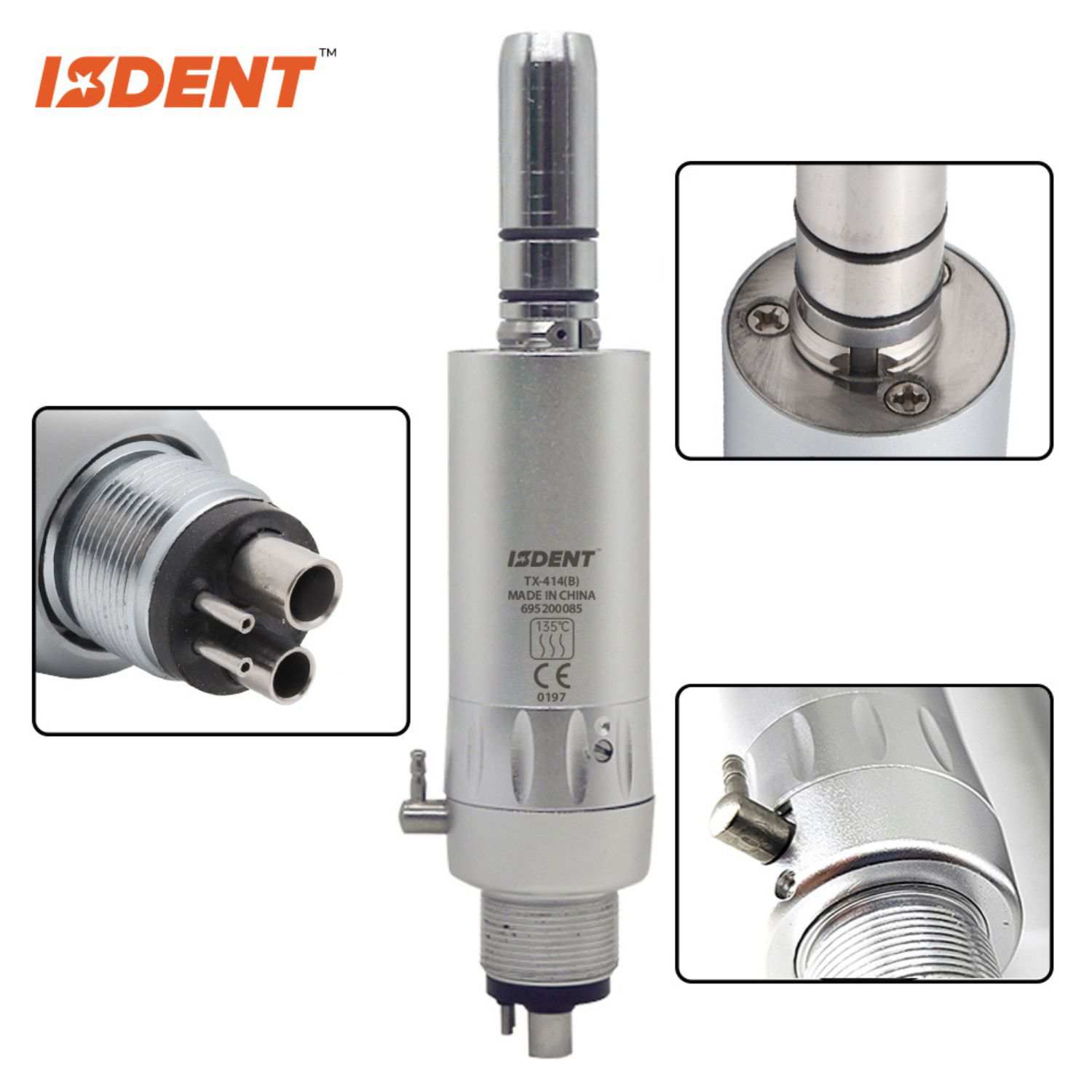 Low Speed Dental Handpiece Set, Straight Handpiece & Contra Angle Handpiece, With External Water Air Motor