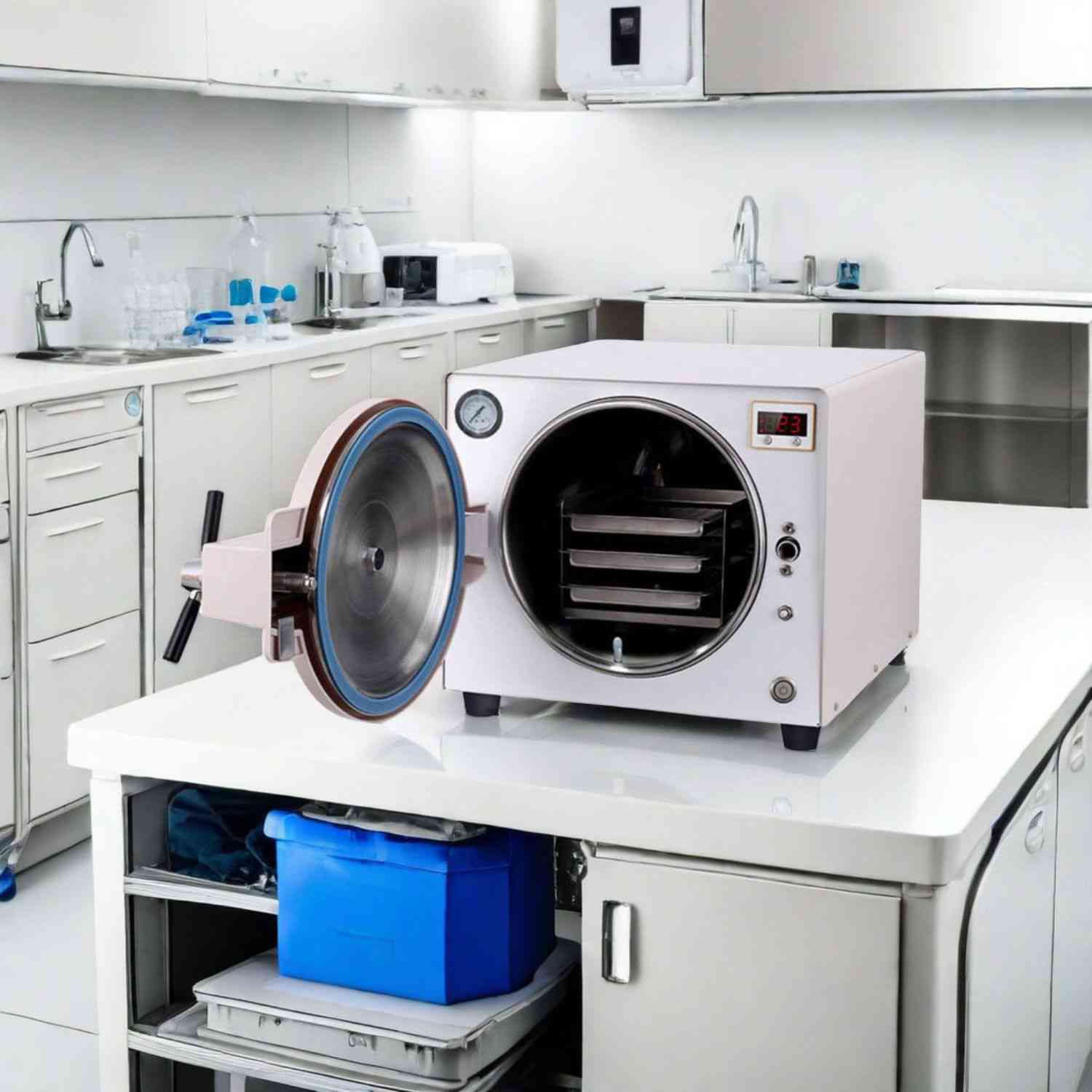 Dental Autoclave Steam Sterilizer 18L Class B, LCD Display, 121℃/134℃