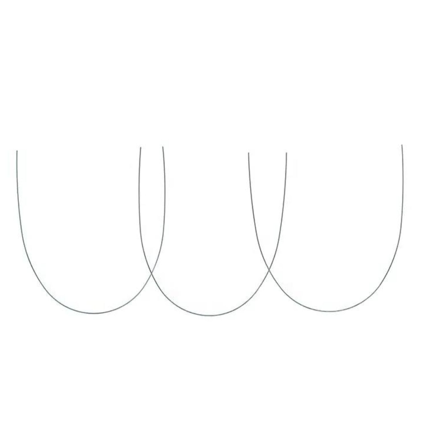 Arco de aço inoxidável ISDENT, formato ovóide retangular de tamanho completo, suportes de fio grosso e pokey, 10 unidades/pacote