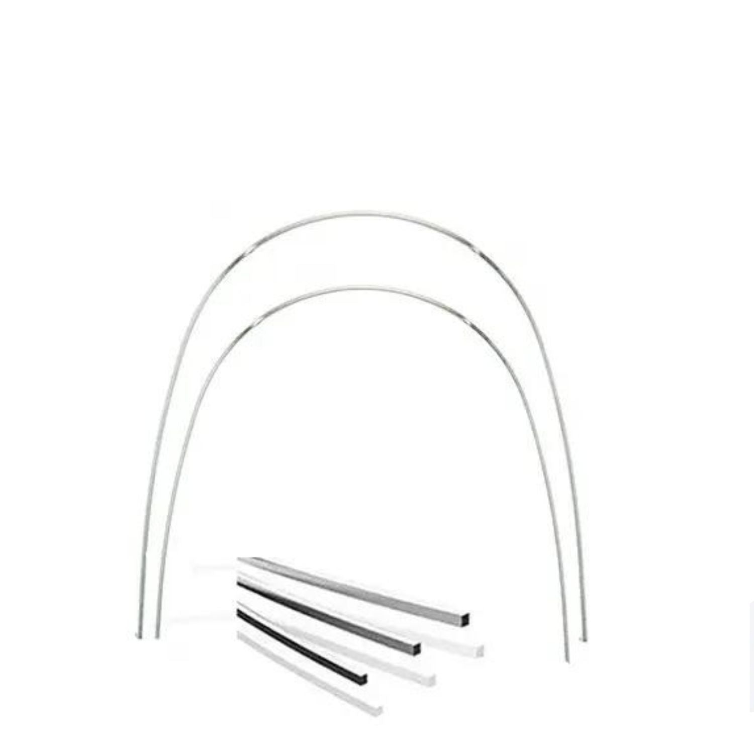 ISDENT Stainless Steel Archwire, Ovoid Form Rectangular Full Size, Thick & Pokey Wire Braces, 10pcs/Pack