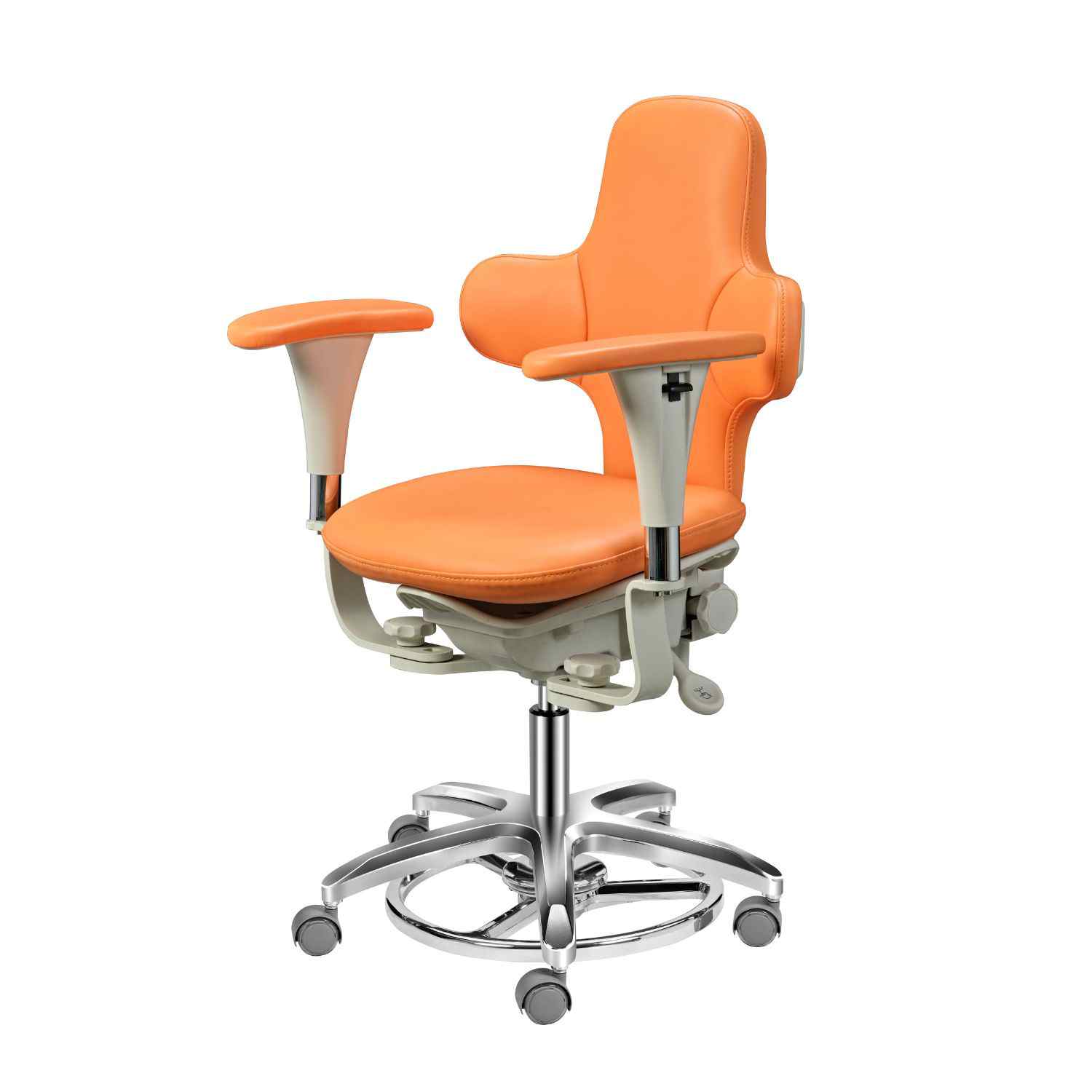Style Dr.CHAIR　美品 Dentist Stool with Foot Ring and Armrest, Dental Operator Chair