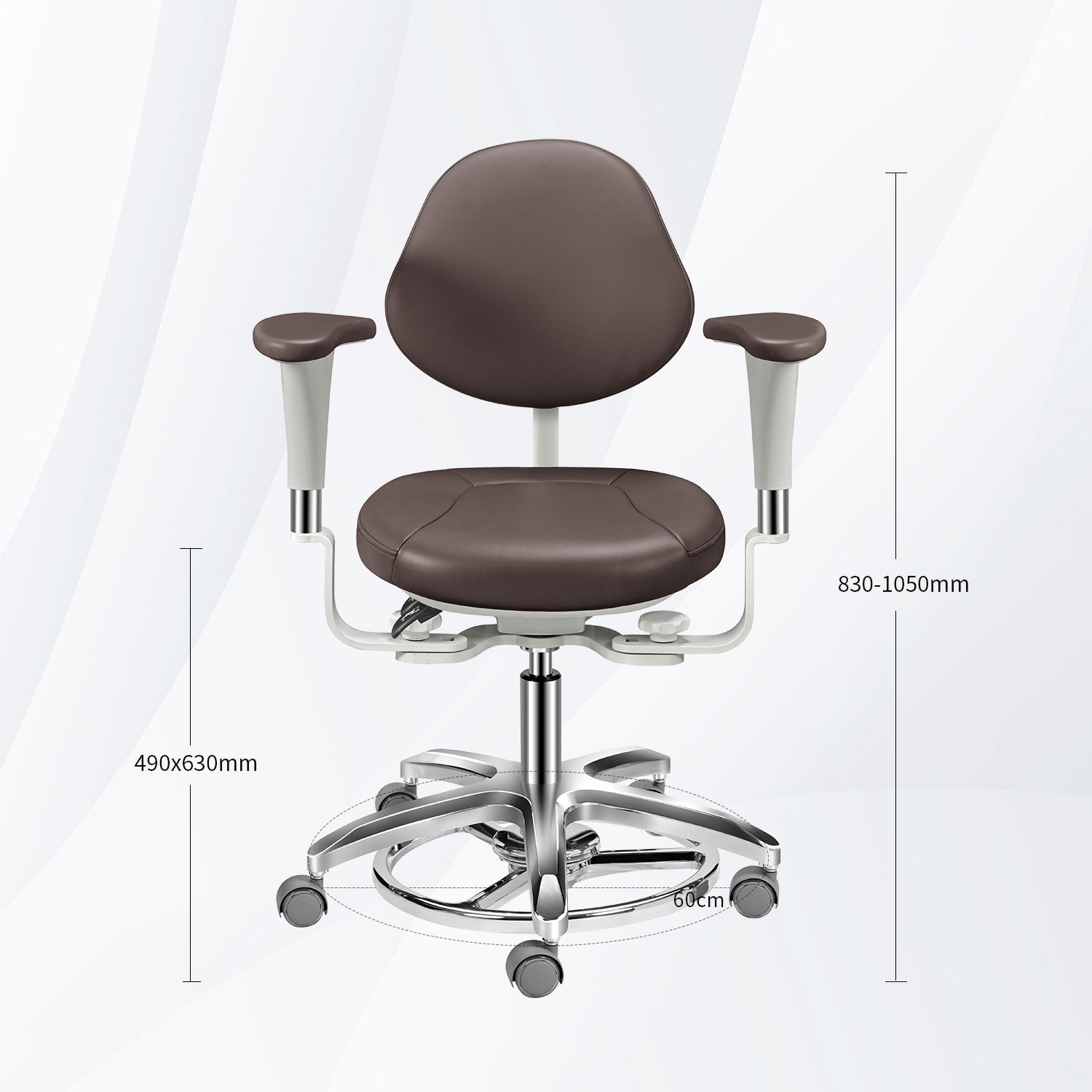 Tabouret de dentiste avec dossier et chaise d'opérateur d'hygiène dentaire à vendre, cuir microfibre, réduit la fatigue et protège la colonne vertébrale du médecin