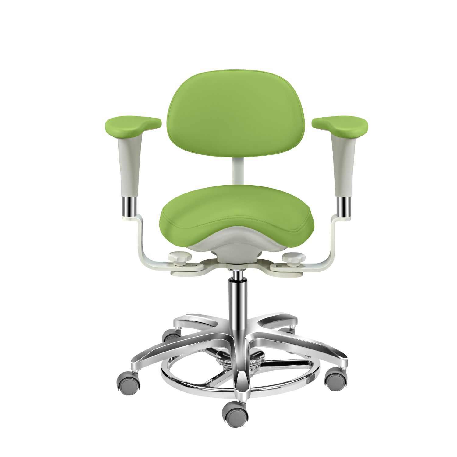 Ergonomic Dentist Stool Armrest, Saddle Stool Microscope Chair
